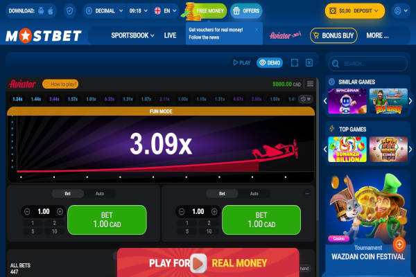 Mostbet Casino screen shot