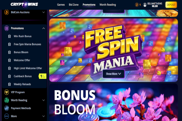 CryptoWins screen shot