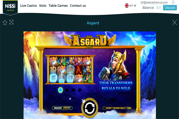 Nissi Casino screen shot