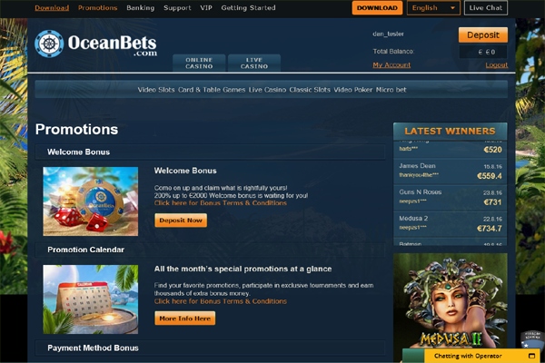 OceanBets screen shot