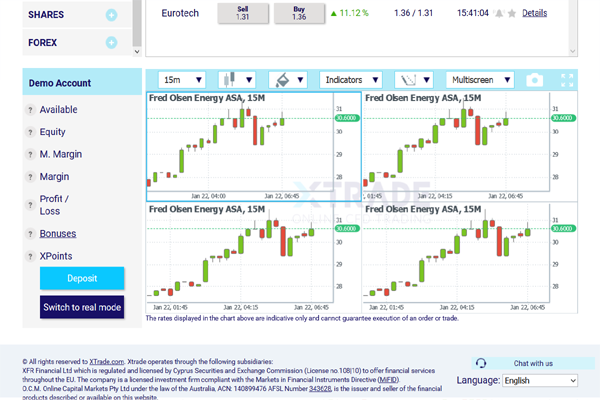 XTrade screen shot