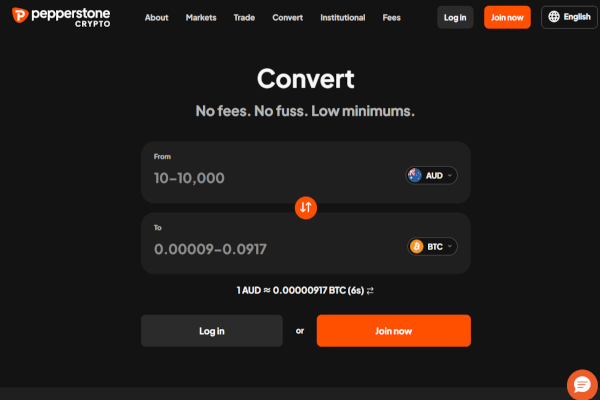 Pepperstone Crypto screen shot