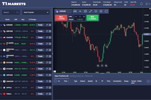 T1 Markets screen shot