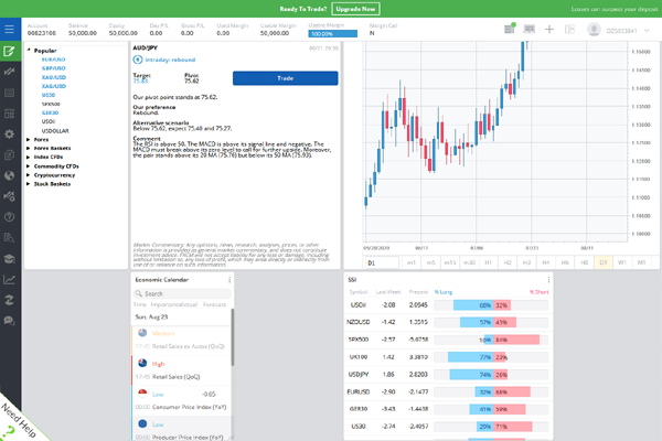 FXCM screen shot