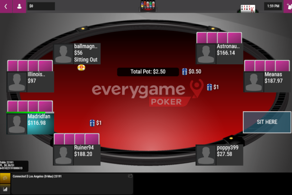 Everygame Poker screen shot