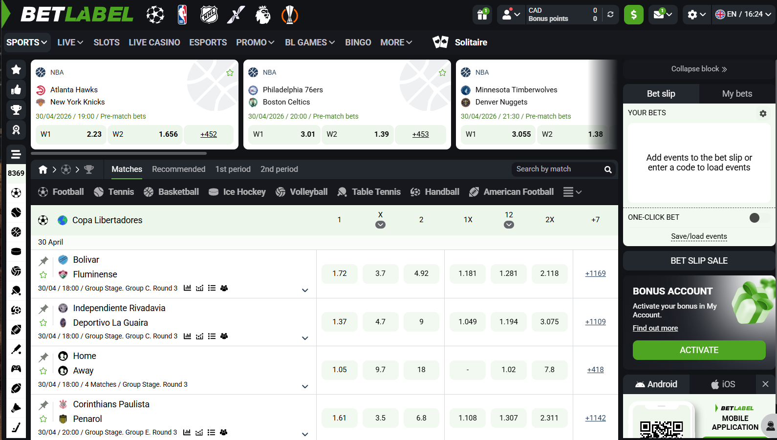 BetLabel screen shot