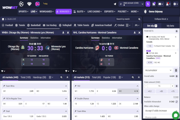 WowBet screen shot
